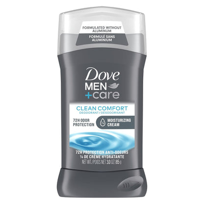 Dove Men+Care Aluminum-Free Deodorant Stick, Clean Comfort, 48-Hour Protection, with Vitamin E & Triple Action Moisturizer, 3 oz