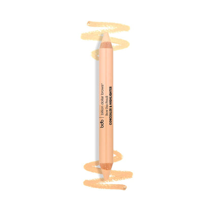 billion dollar brows Duo Brow Highlighter & Concealer Pencil – Universal Shade for Lifting and Highlighting Eyebrows Avelisse