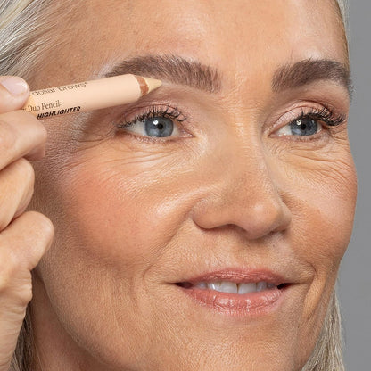 billion dollar brows Duo Brow Highlighter & Concealer Pencil – Universal Shade for Lifting and Highlighting Eyebrows Avelisse