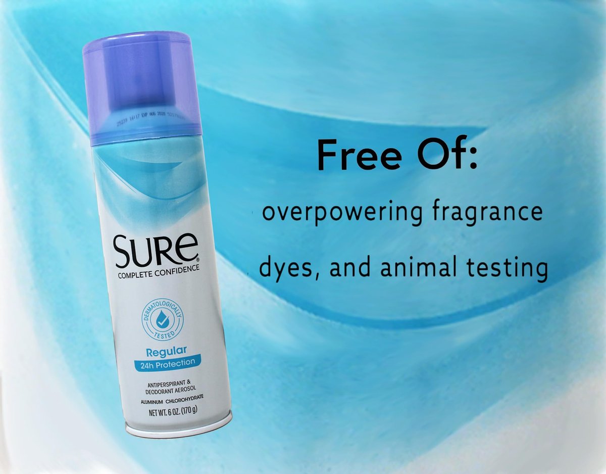 Sure AP Spray Deodorant Regular Scent, 6 oz – Long-Lasting Odor Protection for Men & Women Avelisse