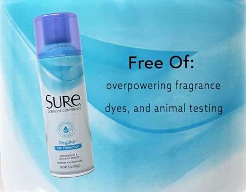 Sure AP Spray Deodorant Regular Scent, 6 oz – Long-Lasting Odor Protection for Men & Women Avelisse