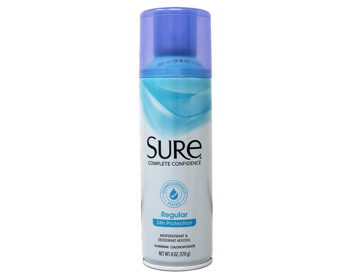 Sure AP Spray Deodorant Regular Scent, 6 oz – Long-Lasting Odor Protection for Men & Women Avelisse