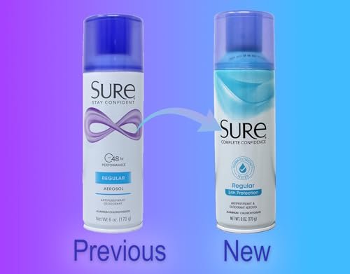 Sure AP Spray Deodorant Regular Scent, 6 oz – Long-Lasting Odor Protection for Men & Women Avelisse