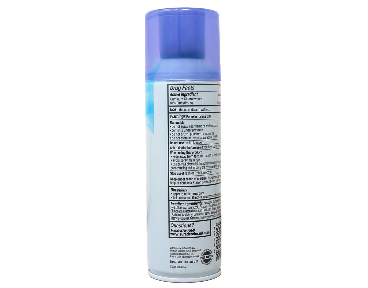 Sure AP Spray Deodorant Regular Scent, 6 oz – Long-Lasting Odor Protection for Men & Women Avelisse