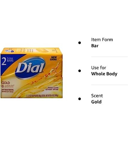 Dial Gold Antibacterial Deodorant Soap – 2 Pack, 3.2 oz Each (Total 6.4 oz) - görsel 7