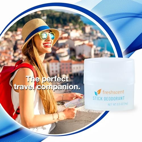 Freshscent Travel Size Stick Deodorant - 144 Pack, 0.5 oz, Alcohol Free, Light Fragrance, Bulk Packed for Donations Avelisse