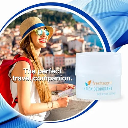Freshscent Travel Size Stick Deodorant - 144 Pack, 0.5 oz, Alcohol Free, Light Fragrance, Bulk Packed for Donations Avelisse