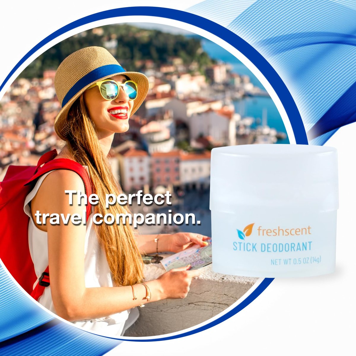Freshscent Travel Size Stick Deodorant - 144 Pack, 0.5 oz, Alcohol Free, Light Fragrance, Bulk Packed for Donations Avelisse
