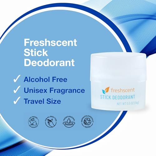 Freshscent Travel Size Stick Deodorant - 144 Pack, 0.5 oz, Alcohol Free, Light Fragrance, Bulk Packed for Donations Avelisse