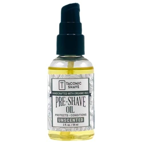 Taconic Shave Premium Natural Pre-Shave Oil – Unscented – 2 oz – Protects Against Irritation and Razor Burn for All Razor Types Avelisse