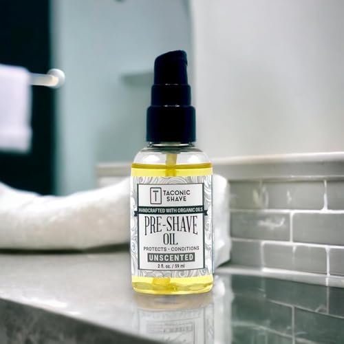 Taconic Shave Premium Natural Pre-Shave Oil – Unscented – 2 oz – Protects Against Irritation and Razor Burn for All Razor Types Avelisse