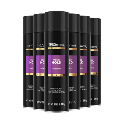 TRESemmé Freeze Hold Hairspray, 11 oz (Pack of 6) – 24-Hour Frizz Control & Humidity Resistance Avelisse