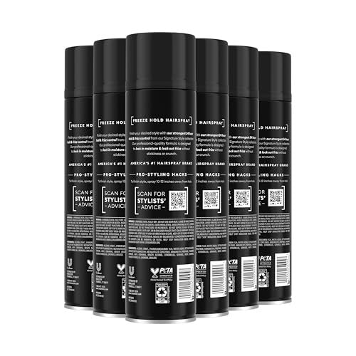 TRESemmé Freeze Hold Hairspray, 11 oz (Pack of 6) – 24-Hour Frizz Control & Humidity Resistance Avelisse