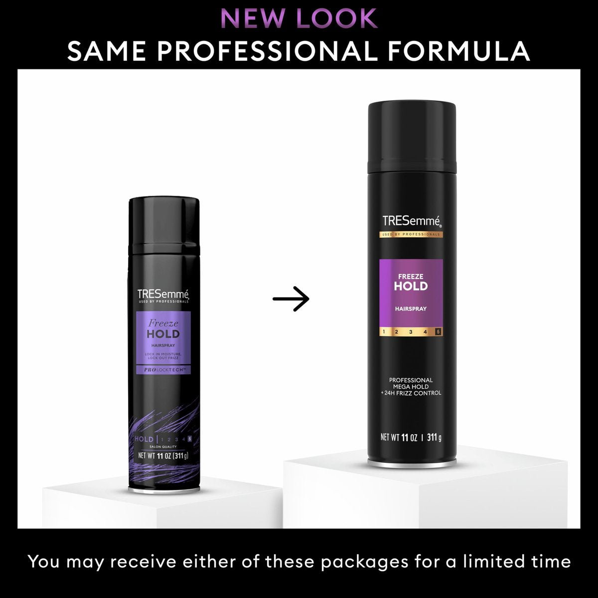 TRESemmé Freeze Hold Hairspray, 11 oz (Pack of 6) – 24-Hour Frizz Control & Humidity Resistance Avelisse