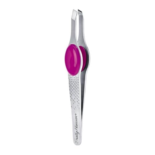 Sally Hansen Eazy Tweezy Comfort Grip Slant Tip Tweezers – Stainless Steel, Precision Eyebrow Tweezer - görsel 2