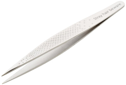 Sally Hansen Stray Hair Beware Needle Point Tip Tweezer - Precision Stainless Steel Tweezer for Eyebrows & Facial Hair