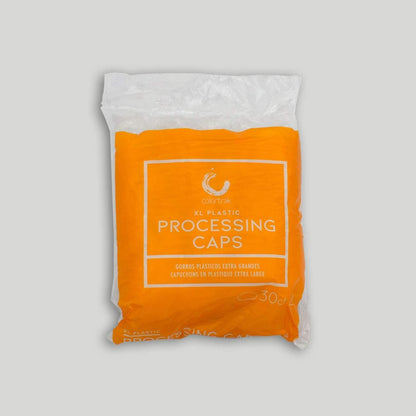 Colortrak Processing Caps - Disposable Bouffant Hair Caps for Color, Perms, and Chemical Treatments - Clear, 30 Count