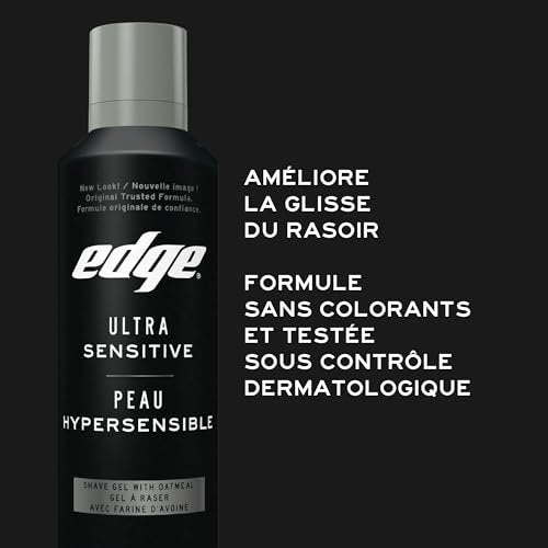 Edge Ultra Sensitive Skin Unscented Shaving Gel, 7 oz (198g) - Gentle, Fragrance-Free Shave - görsel 12