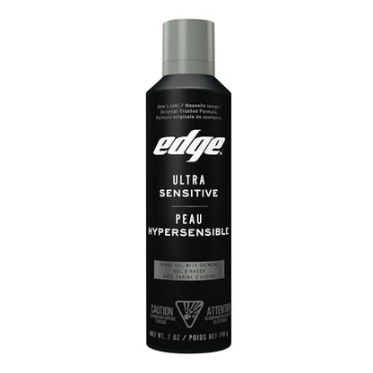 Edge Ultra Sensitive Skin Unscented Shaving Gel, 7 oz (198g) - Gentle, Fragrance-Free Shave