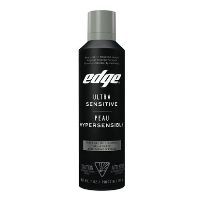 Edge Ultra Sensitive Skin Unscented Shaving Gel, 7 oz (198g) - Gentle, Fragrance-Free Shave