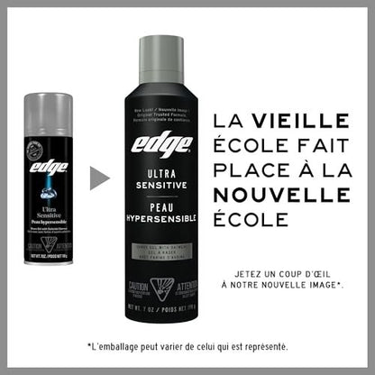 Edge Ultra Sensitive Skin Unscented Shaving Gel, 7 oz (198g) - Gentle, Fragrance-Free Shave