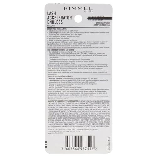 Rimmel Lash Accelerator Mascara - Extreme Black - 7g - görsel 4