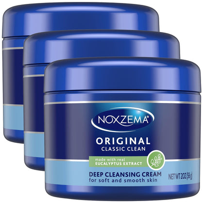 Noxzema Original Deep Cleansing Cream with Eucalyptus, 2 oz (Pack of 3)