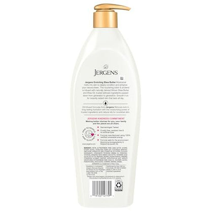 Jergens Shea Butter Deep Conditioning Hand & Body Lotion – Radiant Skin Moisturizer, 26.5 Oz
