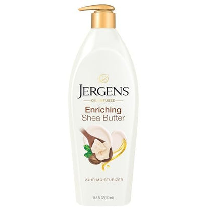 Jergens Shea Butter Deep Conditioning Hand & Body Lotion – Radiant Skin Moisturizer, 26.5 Oz