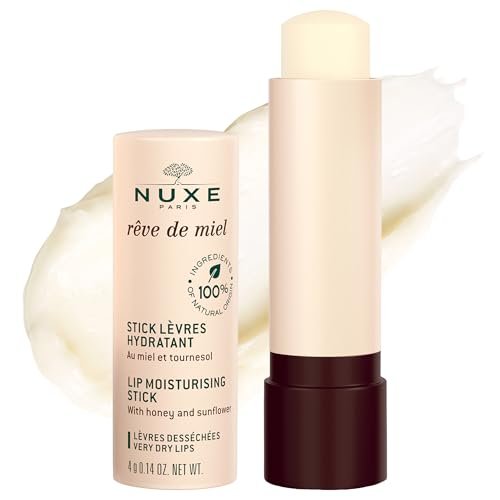 NUXE Rêve de Miel Lip Balm – Shea Butter & Vitamin E Organic Lip Moisturizer for Dry, Cracked Lips (0.14 oz) Avelisse