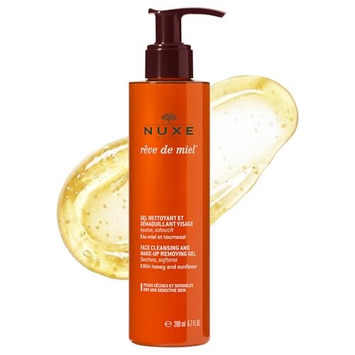 NUXE Rêve de Miel Face Cleanser and Makeup Removing Gel for Dry and Sensitive Skin with Honey and Sunflower, 6.7 Fl Oz Avelisse