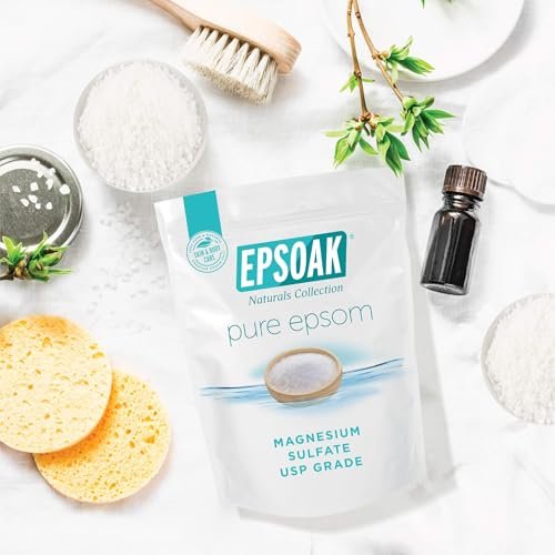 Epsoak Epsom Salt 5 lb. Magnesium Sulfate USP – Unscented, Resealable Bag, Made in USA, Cruelty-Free - görsel 10
