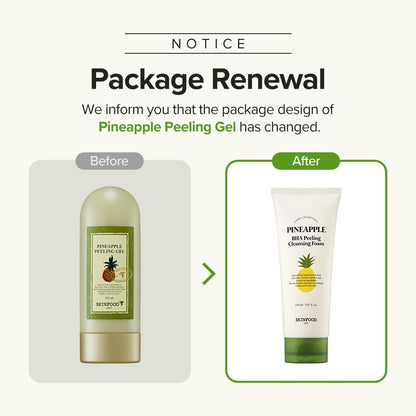 SKINFOOD Pineapple Peeling Gel – AHA Exfoliating Gel for Clear, Smooth Skin (3.38 fl oz)