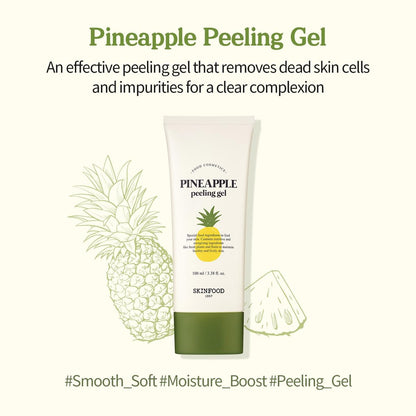 SKINFOOD Pineapple Peeling Gel – AHA Exfoliating Gel for Clear, Smooth Skin (3.38 fl oz)