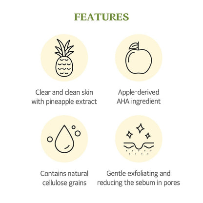 SKINFOOD Pineapple Peeling Gel – AHA Exfoliating Gel for Clear, Smooth Skin (3.38 fl oz)