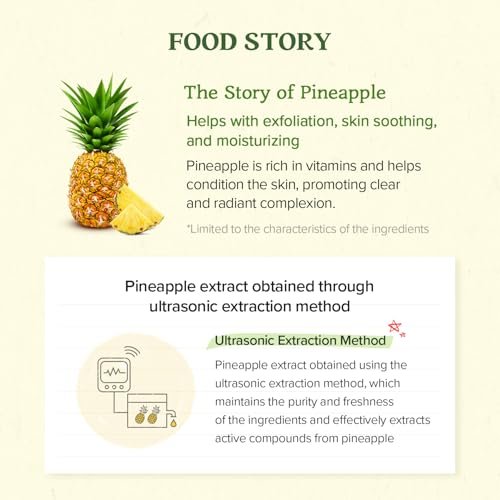 SKINFOOD Pineapple Peeling Gel – AHA Exfoliating Gel for Clear, Smooth Skin (3.38 fl oz) - görsel 10