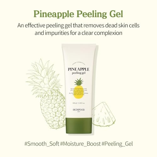 SKINFOOD Pineapple Peeling Gel – AHA Exfoliating Gel for Clear, Smooth Skin (3.38 fl oz) - görsel 6