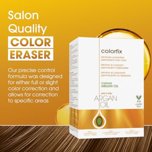One 'n Only Colorfix Hair Color Remover Kit with Argan Oil - Professional Hair Dye Remover for Targeted Color Correction, Cruelty Free (1 Kit) - görsel 4