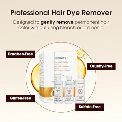 One 'n Only Colorfix Hair Color Remover Kit with Argan Oil - Professional Hair Dye Remover for Targeted Color Correction, Cruelty Free (1 Kit)