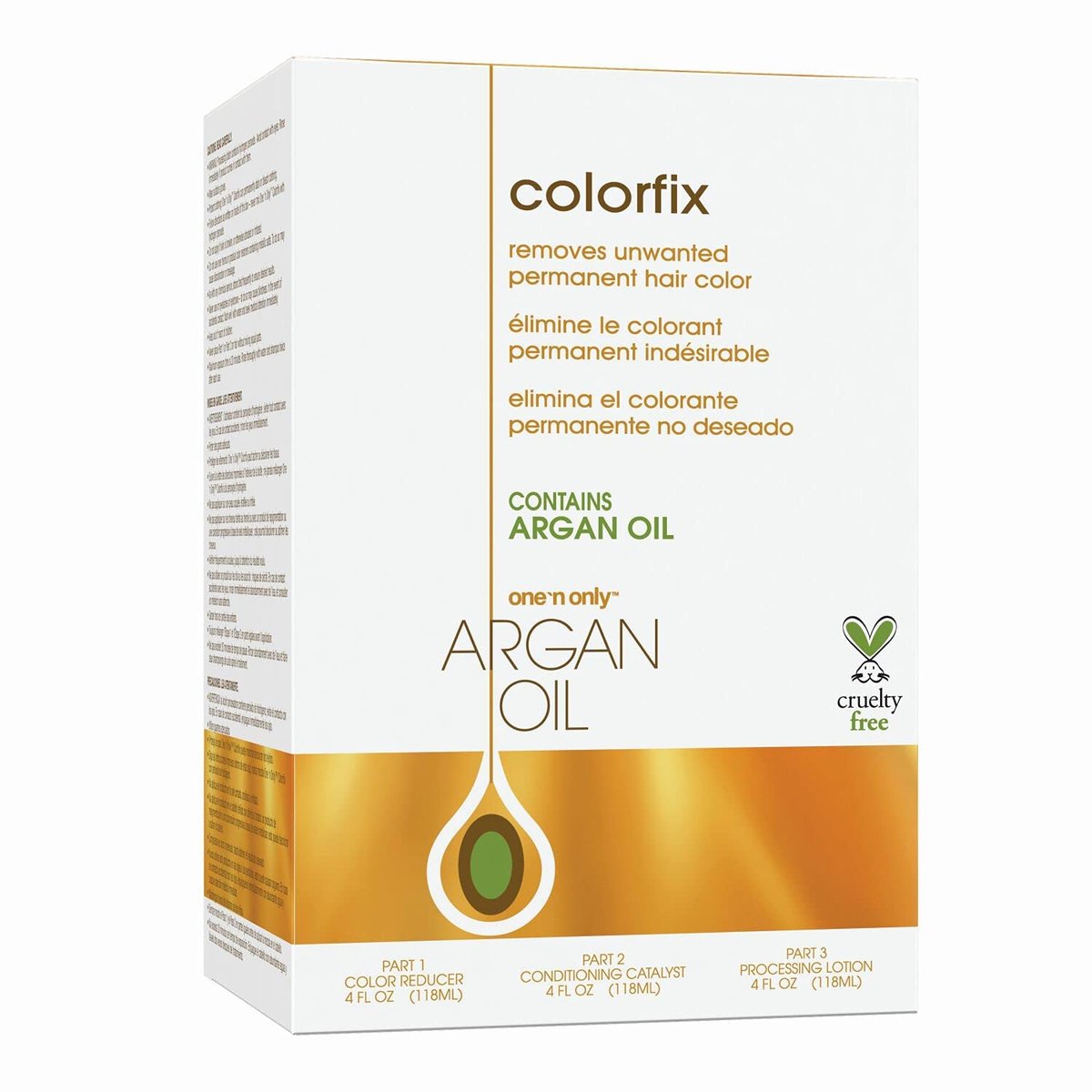 One 'n Only Colorfix Hair Color Remover Kit with Argan Oil - Professional Hair Dye Remover for Targeted Color Correction, Cruelty Free (1 Kit) - görsel 1