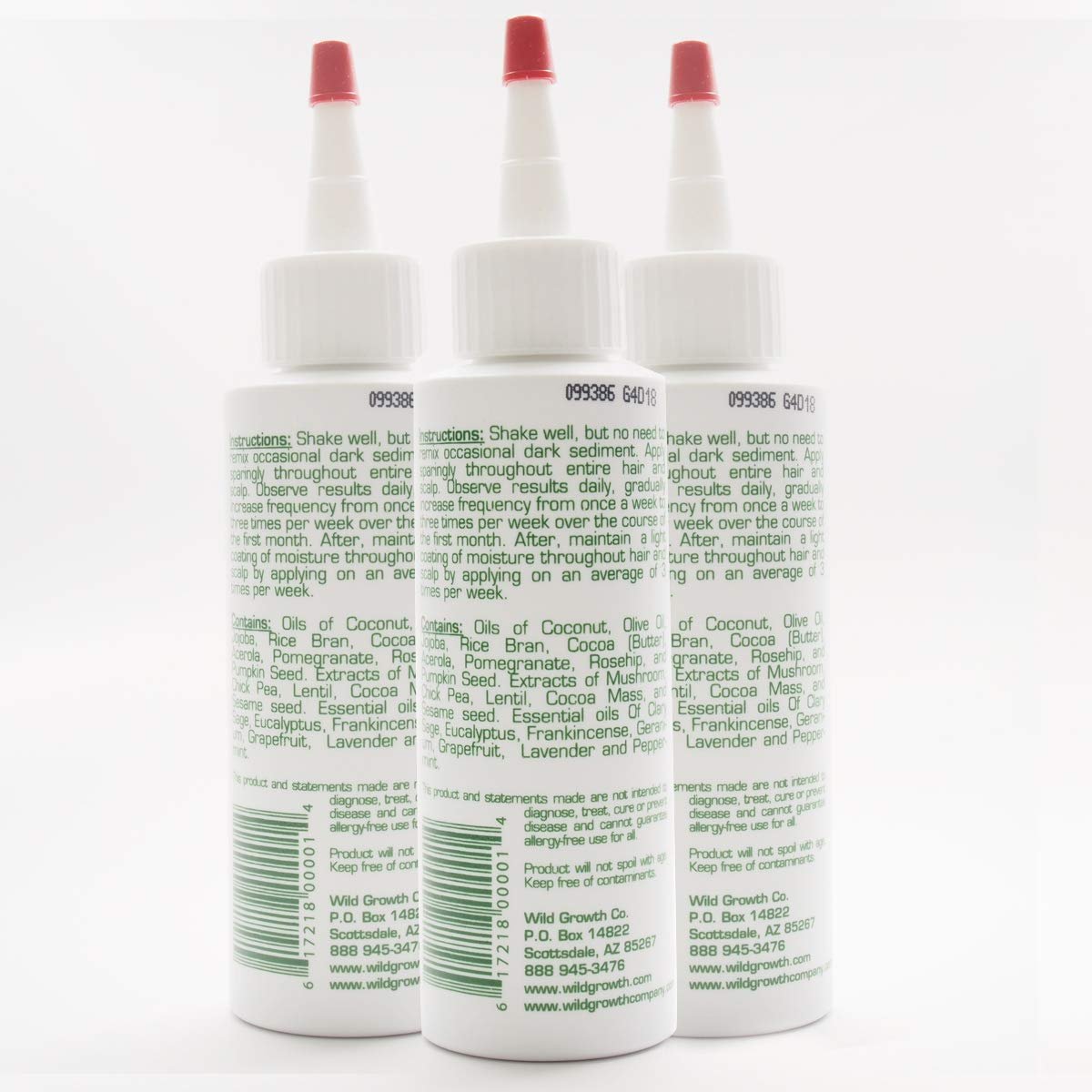 Wild Growth Hair Oil 3-Pack (4 oz Each) - Promotes Stronger, Longer Hair Avelisse