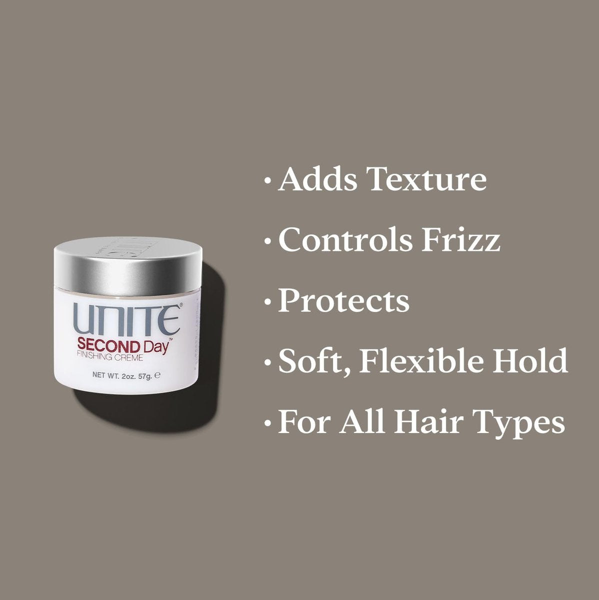 UNITE Hair SECOND Day Weightless Finishing Cream – 2 Oz – Lived-In Texture & Frizz Control with UV & Thermal Protection Avelisse