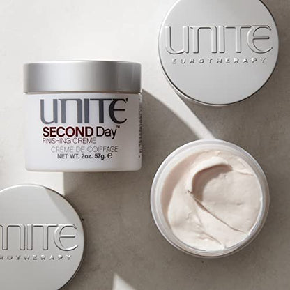 UNITE Hair SECOND Day Weightless Finishing Cream – 2 Oz – Lived-In Texture & Frizz Control with UV & Thermal Protection Avelisse