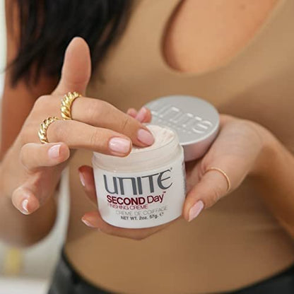 UNITE Hair SECOND Day Weightless Finishing Cream – 2 Oz – Lived-In Texture & Frizz Control with UV & Thermal Protection Avelisse