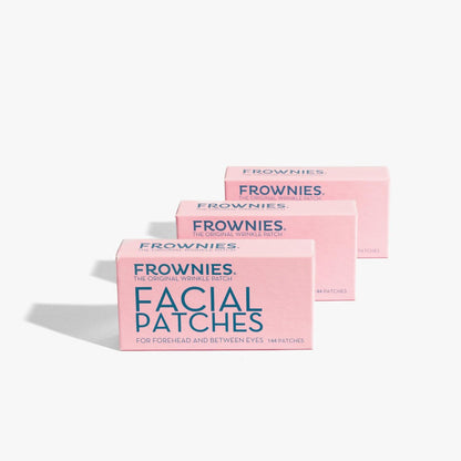 Frownies Forehead & Between the Eyes Wrinkle Patches (144 Count) – Overnight Non-Comedogenic Patches to Smooth Forehead & Eleven Lines, 3 Pack Avelisse