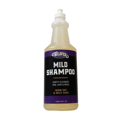 Weaver Livestock Mild Shampoo – Gentle Coconut-Based Formula for Cattle Hide, Hair & Wool – Daily Use Show Supplies (Quart) Avelisse