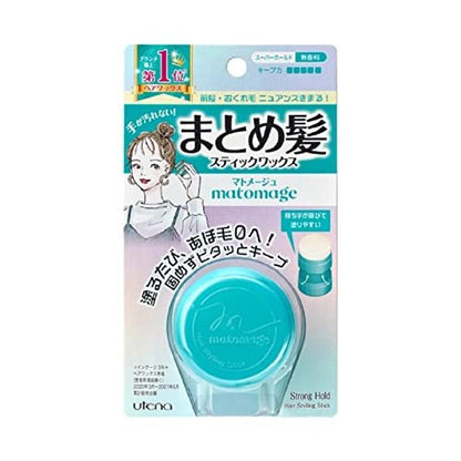 UTENA Matomege Hair Stick Super Tenere – Strong Hold Hair Wax Stick for Styling & Flyaways, 0.46 oz