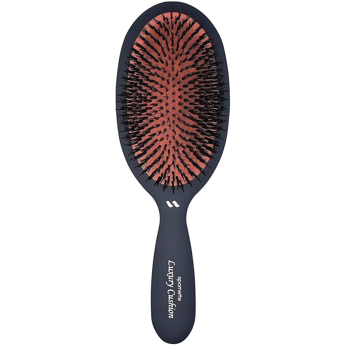 Spornette Boar Bristle Hair Brush - Large Luxury Cushion Oval Vented Brush for Styling & Smoothing - Nylon & Boar Bristles Reduce Breakage for All Hair Types Avelisse
