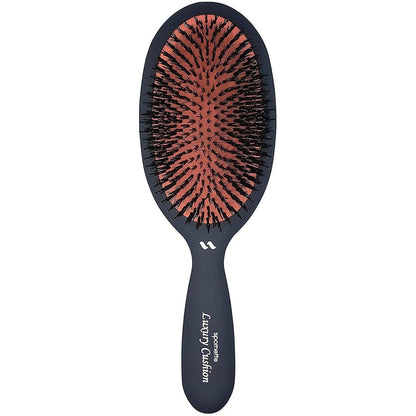 Spornette Boar Bristle Hair Brush - Large Luxury Cushion Oval Vented Brush for Styling & Smoothing - Nylon & Boar Bristles Reduce Breakage for All Hair Types Avelisse