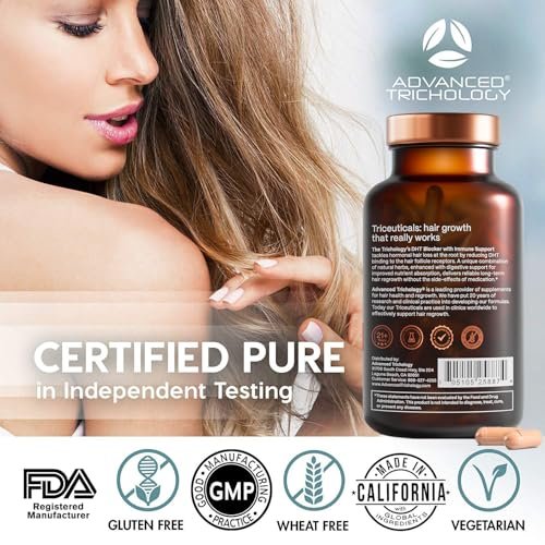 DHT Blocker Hair Growth Supplement for Men and Women | Saw Palmetto | Approved by American Hair Loss Association | Advanced Trichology Avelisse